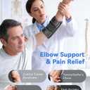 Upgraded Cubital Tunnel Elbow Brace for Women and Men, Elbow Splint-XL, X-Large