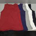 BQTQ 6 Pcs Women's Square Neck Tank Top Sleeveless Undershirt Basic Tank Tops for Women Girls (X-Large, Black, White, Gray, Darkred, Navy, Dark Gray)