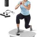 FEIERDUN Vibration Plate Exercise Machine, 400 LBS Capacity Vibration Plate for Lymphatic Drainage, Max Space for Whole-Body Workout & Relaxation at Home