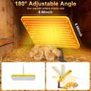 Brooder Plate for Chicks, 50158 Chick Heat Plate with Smart Thermostat, UL Certified Radiant Heating Panel Brooder Heater, 180 Adjustable Angle & Hanging Design for Poultry Brooding & Chicken Coop
