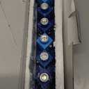 Rite Lite Blue Dreidels Menorah Modern Hanukkah Centerpiece Jewish Holiday Party Favor Decor | Resin Fits Most Chanukah Candles, Elegant Judaica Dcor Festival of Lights Hostess Gifts 11.50" H