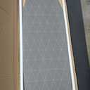 Household Essentials Over The Door Ironing Board, Space Saving Fold Down Ironing Board for Small Spaces, Apartments & Laundry Rooms Compact Hanging with Easy Pull-Down Design, White & Black