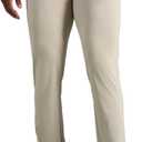 Haggar Mens Sport Travel Performance Athletic Fit Flat Front Stretch Casual Pant, Size 43x30