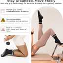 Pilates, Yoga Socks with Non Slip Grips for Women, Crew Grip Sock for Barre Shoes, Pilates Outfit Pack of 4 (Black)