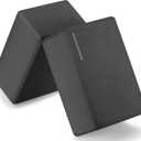Fitvids Set of 2 High Density Premium - EVA Yoga Blocks, 9"x6"x4" Each (Black)