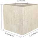 Natural Travertine Marble Tissue Box Cover, Stone Square Pumping Paper, Roll Toilet Paper Holder for Living Room, Bathroom, Kitchen and Home Decor