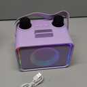 Karaoke Machine,Portable Bluetooth Speaker with 2 Wireless Microphone for Adults & Kids with LED Lights, Karaoke Microphone with PA System Supports USB/TF/AUX,Gift for Party (Purple)