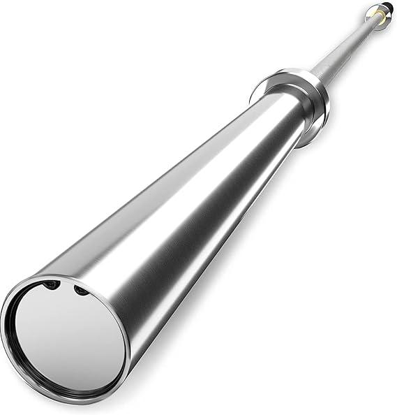 Olympic Barbell Curl Bar EZ Bar Strength Training Bar Threaded Chrome Barbell Bar for Weightlifting, Hip Thrusts, Squats and Lunges