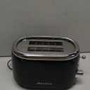 Mueller Retro Toaster 2 Slice with 7 Browning Levels and 3 Functions: Reheat, Defrost & Cancel, Stainless Steel Features, Removable Crumb Tray, Under Base Cord Storage, Black