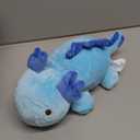 SQEQE Weighted Axolotl Plush Toy, Blue Axolotl Stuffed Animals Cute Plush Pillow, Kawaii Weighted Stuffed Animals Gifts for Girls & Boys Blue 13.8 Inch, 1.6 Lbs