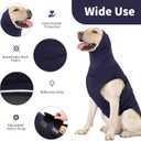 Dog Calming Hoodie Vest, Breathable Anxiety Jacket with Head Cover for Anxiety Relief and Ear Protection, Adjustable Harness with Soft Hoodie for Dogs (Navy, X-Small)