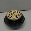 4 1/4 Inch Shower Drain Round Brushed Gold Color, Removable Grille Strainer Screws in Drain Cover, Base with Adjustable Drain Flange Kit PVC, SUS304 Stainless Steel Brass Face