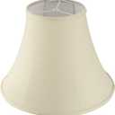 Aspen Creative 38004-2 Traditional Handsewn Bell Shaped Collapsible Spider Construction Lamp Shade in Cream, 8" Top x 17" Bottom x 13" Slant, Set of 2