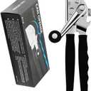 Commercial Can Opener DENENTT Professional Manual Can Opener Heavy Duty - Ergonomic Extended Handles & Smooth Edge Design, Effortless Handheld Tool for Large Cans, Kitchens, Seniors