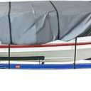 WFLNHB 210D Water Proof Heavy Duty Trailerable Boat Cover Replacement for Jon Boat-Grey 12Ft Length, Beam Width to 56inches