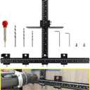 Aluminum Alloy Cabinet Hardware Jig - Precision Drilling Guide Tool for Cabinet Door/Drawer Handle & Knob Installation with 3 Drill Bits & Auto Punch, Hardware Jig for Woodworkers DIY