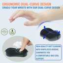 Ergonomic Mouse Wrist Rest - Adjustable Height with Rolling Base,Comfortable Computer Mouse Wrist Support,Resilience Support During Work, Pain Relief, Anti-Fatigue (White), Universal Size