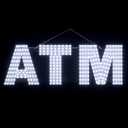 30"x10" Large LED ATM Signs for Bank Business, Super Bright Unique Design ATM Signs with Hanging Installation, High Visibility for Business Stores Retail Shops Window (White)