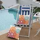 DFXSZ Outdoor Throw Pillow Covers 18x18 Inch Set of 2 Waterproof Spring Summer Geometric Elegant Burnt Orange Outdoor Pillow Covers for Patio Funiture Garden Couch 168D18