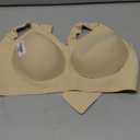 OEAK Womens Wireless Jelly Bra Plus Size Supportive Seamless Bras Full Coverage Push Up Comfortable No Underwire T-shirt Bras, Nude, XXL