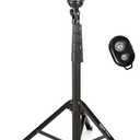 Amazon Basics 64-inch Extendable Tripod for iPhones and Smartphones, Selfie Stick Mode and Phone Tripod Mode, Black