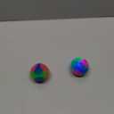 2 Pieces 2.5" Light up LED Dog Toy Ball Elastic Flashing Glowing Interactive Toy Pet Color Ball Bounce-Activated for Small Medium Dogs and Puppies(Classic Style)