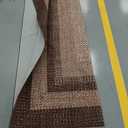 RUGSREAL 2x3 Entry Rug Small Bedroom Area Rug Braided Printed Mat for Living Room Farmhouse Kitchen Mat Indoor Non Slip Rustic Throw Carpet Machine Washable Rug for Sink Under Table, Brown