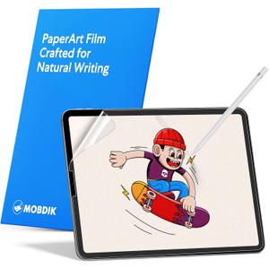 MOBDIK 2 Pack Paperfeel Screen Protector Compatible with iPad Pro 11 (2022&2021&2020&2018)/ iPad Air 5th & Air 4th Generation(10.9 Inch), Crafted for Natural Writing, Anti Glare, Easy Installation | (10.9 Inch), Anti Glare, Easy Installation