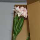 Iris Flowers Artificial Bulk 6 PCS Real Touch Pink Flowers 18.9 in Long Stems Artificial Iris Artificial for Wedding Bridal Home Kitchen Party Decoration (Pink)