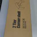 Tier Corner Shelves for Kitchen, Spice Rack, Coffee Area, Over Sink, Bathroom, Dresser Table, Corner Counter Shelf Stand, Rustic Brown