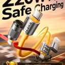 2025 Silicone 4-in-1 USB C Cable 220W Compatible with Lightning Cable Fast Charging & Data Transfer, Support to CarPlay & Android Auto, 5FT Multi Cord Combo Charger for iPhone/iPad