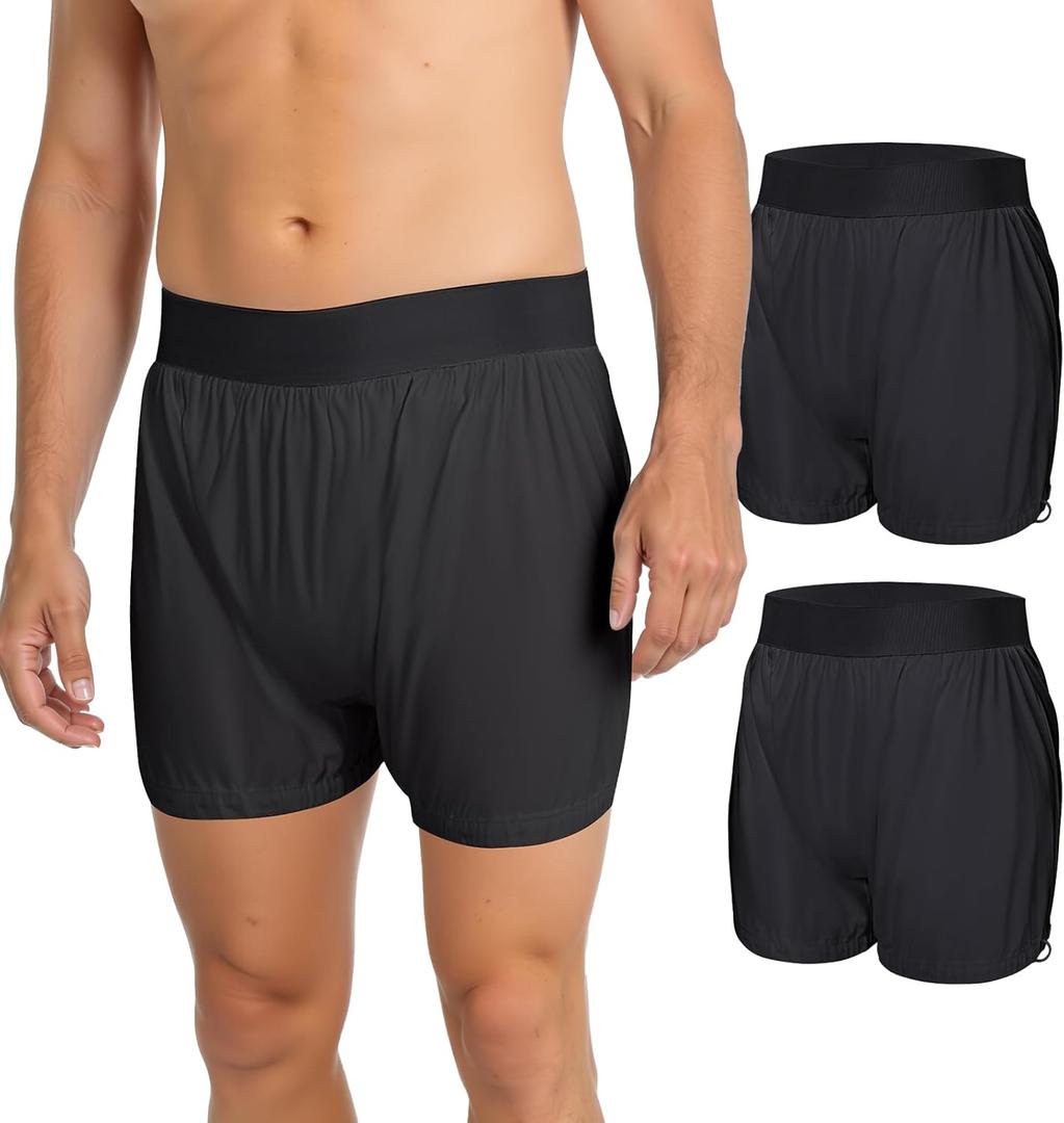 Carer Adult Diaper Covers Noiseless,Adjustable Leg Buckles,Unisex,2 Pcs,L | Black,Reusable Waterproof Incontinence Underwear, Widened Waistband Design Protection for Long-Term Care & Daily Use, L