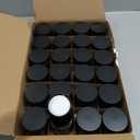 4 oz Glass Jars with Lids, Large Empty Jars, Airtight Cosmetic Containers for Candle Making, Lotions, Ointments, Bulk Storage, DIY Crafts (24 Pack, Black Frosted)