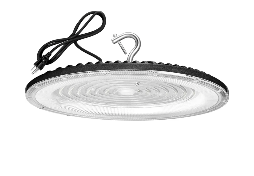 500W UFO Led High Bay Light Fixture,120V,5000K Daylight Commercial Shop Bay Lighting,75000LM,[2200W MH/HPS Equiv.] US Plug Area Lighting for Warehouse/Barn/Gym/Factory/Workshop/Garage, 
500W UFO Led High Bay light 1pack