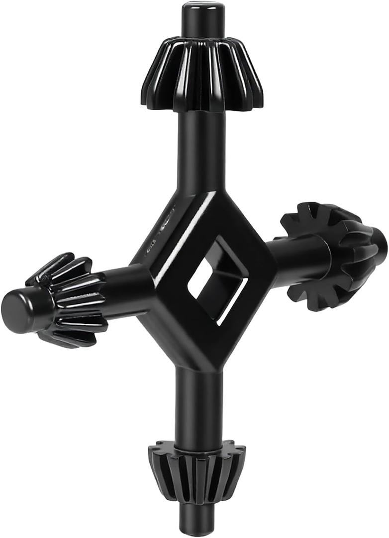 4 in 1 Drill Chuck Key Wrench, 1/4" 3/8" 1/2" Sizes Chuck Key For Drill Press, Electric Drill Chucks, Compatible with Drill Press & Power Tool Chucks (Black)