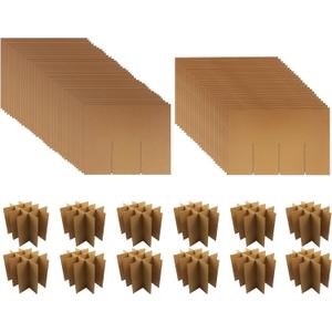 12 Sets Glass Dividers Kits for Moving Boxes Fits in 18 x 14 x 12 Inch BoxGlass Cell Divider Fits Glass Inserts Moving cardboard Dividers for Wine Glassware Dish Glass Packing Kits (Box Not Included)