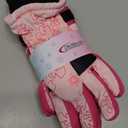Nattork Ski Ice Skating Glove for Girls or Boys Warm Lining Gloves Snowboarding Windproof Gloves Winter Outdoors Sports (M(7-9 years), Cute Pink)