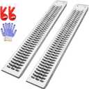 LIEKUMM 59.5" Steel Loading Ramps  Heavy-Duty Quad Ramps for Pickup Trucks, ATVs, Lawn Mowers, and Trailers, Portable 6FT Ramp Pair, 960 lbs Capacity (2-Pack)