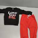 Douhoow Baby Boy Outfit Boy Girl Letter Print Sweatshirt Long Pants Winter Spring Festival Clothes (Black, Size 100)