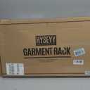 HYSEYY Heavy Duty Clothes Rack Load 450 LBS, Metal Garment Rack, Standing Rolling Clothing Rack for Hanging Clothes with Sturdy Wheels & Shelves, Portable Closet Wardrobe Rack,Sliver