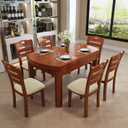 Genina Waterproof Seat Covers for Dining Room Chairs Covers Dining Chair Cover Kitchen Chair Covers (Beige, 6 Pcs)