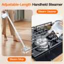 ScrubWiz 10-in-1 Steam Cleaner, Steam Mop & Detachable Handheld Steam Cleaner, 320ml Water Tank, 10s Fast Heating, Portable Steamer for Kitchen, Floor, Tiles, Window, BBQ Grill, Car, Bright White