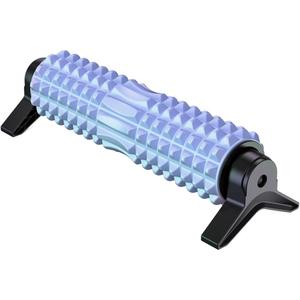 New Upgrade Bracket Foam Roller with Stand for Back Leg Pain, 21 Inch Firm Deep Tissue Muscle Massager for Sore Muscles (Blue)
