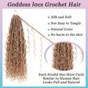 9 Packs Crochet Hair 30Inch Goddess Locs with Curly Ends Long Bohemian River Pre Looped Crochet Hair for Black Women(30inch,27#)