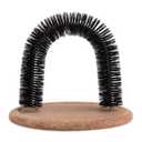 Hollypet Self Grooming Massager and Scratcher Toy - Cat Arch Brush for Back Grooming, Hair Cleaner Pads