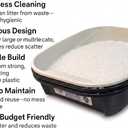 Large Sifting Cat Litter Box - Made in USA - Black