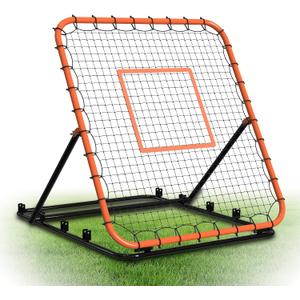 Baseball Rebounder Net, Portable Bounce Back Trainer for Baseball & Softball with 4 Adjustable Return Angles, 4 x 4.5 ft Practice Tool for All Skill Levels