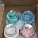 4 Pack Overnight Oats Containers with Lids and Spoons, 20 oz (16+4) Overnight Oats Jars with Dry and Wet Separation for Oatmeal Cereal Fruit Salad Yogurt, Dual Layer Yogurt Containers with Lids