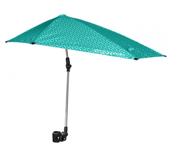 Sport-Brella Versa-Brella SPF 50+ Adjustable Umbrella with Universal Clamp, Regular, Turquoise