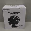 Easywave Oscillating Wood Stove Fan: Fireplace Fan with Wood Stove Magnetic Thermometer - 6 Blades Heat Powered Stove Fan for Wood/Log Burner/Fireplaces